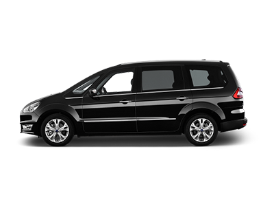 Black MPV4 Car in white Background
